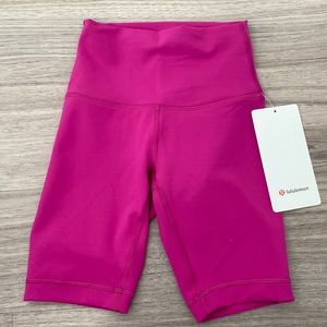 NWT Lululemon Wunder Train High-Rise Short 8” “Ripened Raspberry” SIZE 0